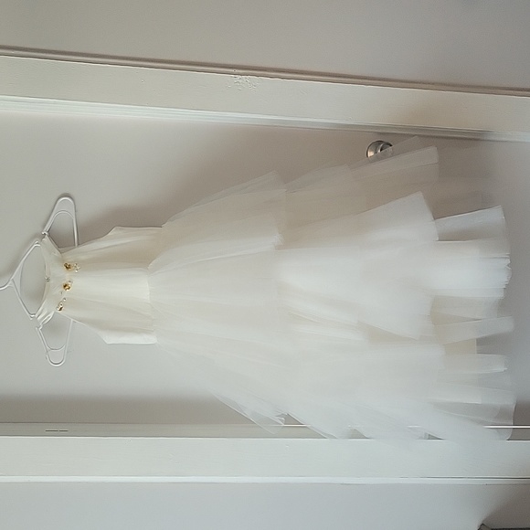 Girls Formal Layered Tulle Gown Custom Made 100% Polyester. See Pics for Measure - Picture 1 of 11